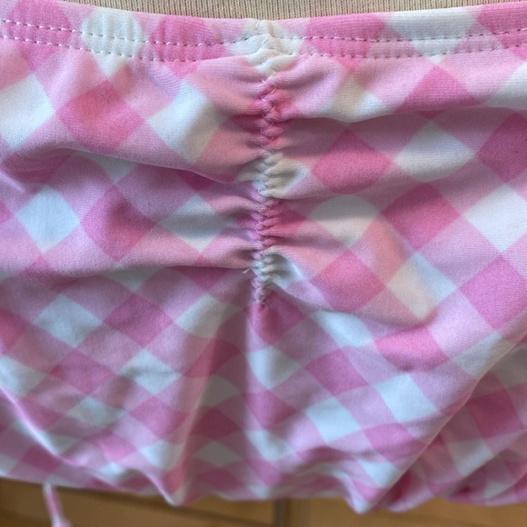 NWT Jessica Simpson Pink and White Gingham Print Monokini, Size XL - Picture 9 of 17